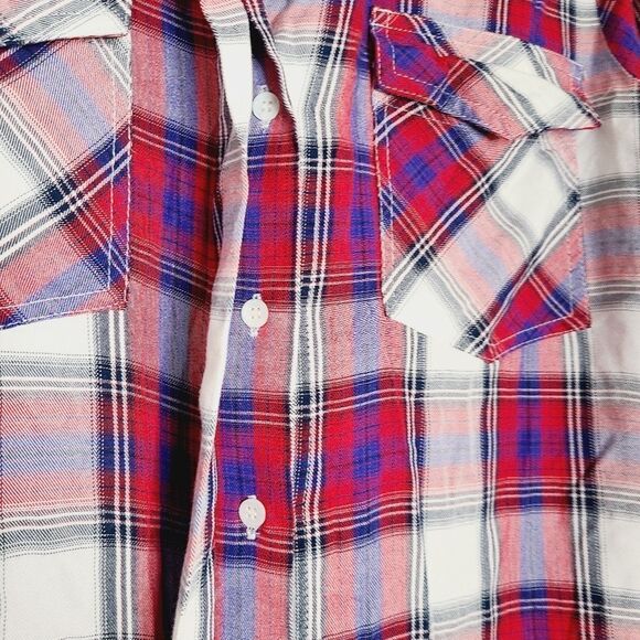 Sam Edelman Plaid High Low Shirt - Picture 6 of 12